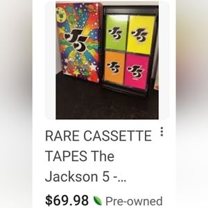 Rare Jackson 5 4 cassette tapes 25th anniversary  collection